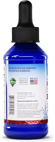 Authentic American Biotech Labs SilverSol Technology nano silver liquid supplement packaging.