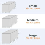 Premium 4Knines black pet crate cover creating a secure indoor den for dogs