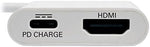 Side view of Eaton Tripp Lite 4K video converter with charging port