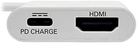 Side view of Eaton Tripp Lite 4K video converter with charging port