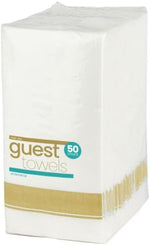 Blue Sky wedding dinner napkins with gold accent detail