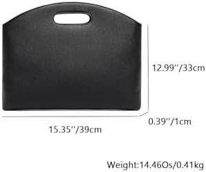 YONBEN premium PU leather laptop bag opened to reveal spacious compartments for a fourteen inch notebook.