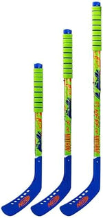 Side view of the two player mini hockey gear showcasing the lightweight polypropylene construction.