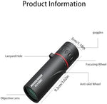 Compact pocket telescope for adults being adjusted with manual focus dial for outdoor bird watching.