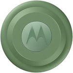 Motorola Moto Tag item finder being attached to a standard keychain accessory for daily use.