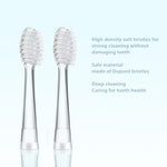 Close up of food grade BPA free plastic replacement brush head for children