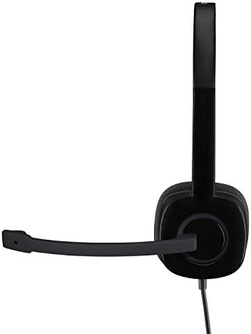 Logitech H151 headset showing rotating boom microphone