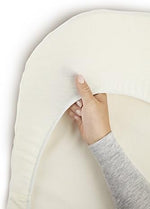 BabyBjörn cradle mattress cover stretched flat showcasing the secure non slip fit.