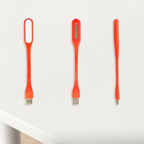Generic compact orange night light bulb detailed view of the USB port