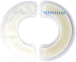 Flexible C shape barrier strips showing contour compatibility for body movement comfort.