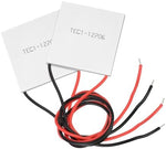 Close up look at the premium ceramic substrate layers of the Aideepen twelve volt sixty Watt thermoelectric heat pump.