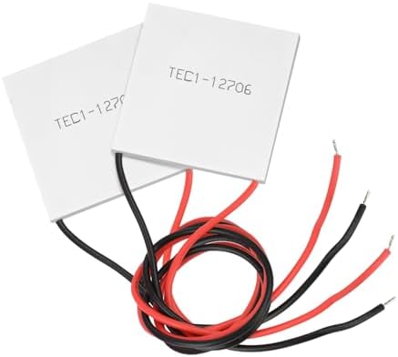 Close up look at the premium ceramic substrate layers of the Aideepen twelve volt sixty Watt thermoelectric heat pump.
