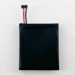 Side angle view of the compact zero cycle lithium ion polymer cell designed for home security hardware.