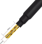 Top down view of audiophile speaker cable connectors