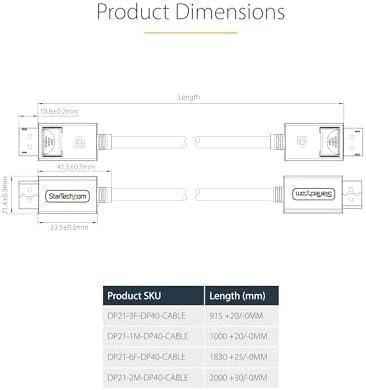 StarTech multi monitor compatible DisplayPort cord shielding detail