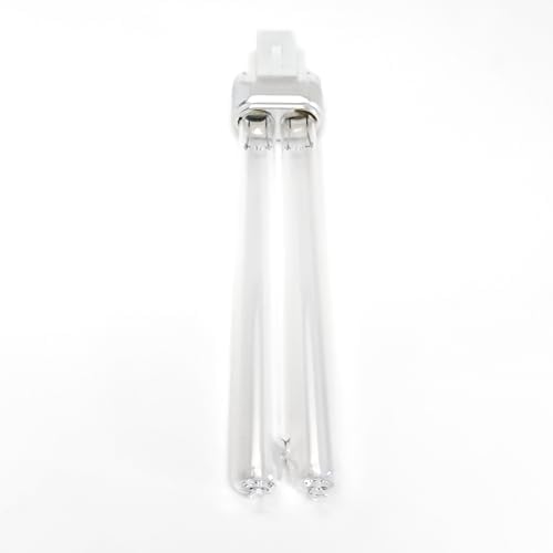 Premium compatible 9 Watt ultraviolet lamp showing its complete 5.7 inch tubular shape.