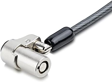 StarTech keyed anti theft lock attached to an ultra slim notebook sitting flat on an office desk
