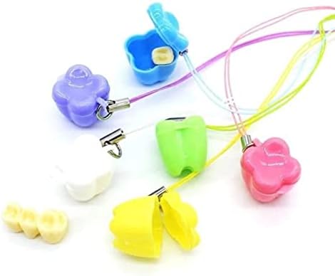 Child wearing tooth saver necklace for lost baby teeth