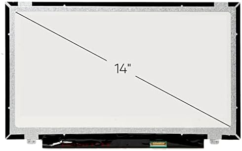 LCDBros 14 inch laptop display panel showing the rear side and the 30 pin connector layout