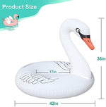 Close up of Flyfreeu swan float PVC material and air nozzle
