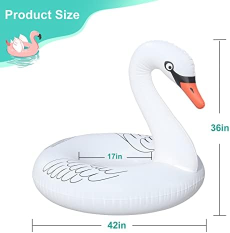Close up of Flyfreeu swan float PVC material and air nozzle