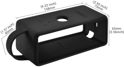 Shockproof silicone skin protector for Marshall Emberton 3 speaker showing charging port