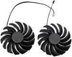 Reverse view of PLD10010S12HH graphic card cooler showing four Pin power connection cable arrangement
