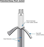 Recoil speaker cable showing remote turn-on lead