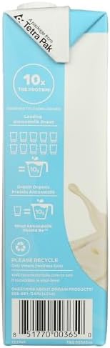 Full range product shot of the Orgain non dairy milk alternative showing the 32 ounce fluid volume.