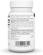 Side view of Source Naturals Iron amino acid chelate supplement bottle