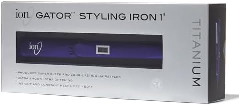 Ion Gator Titanium Styling Iron 1 inch titanium plates close up