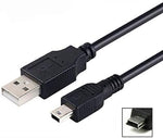 Three foot long black electronic syncing wire showing both high speed connection ends