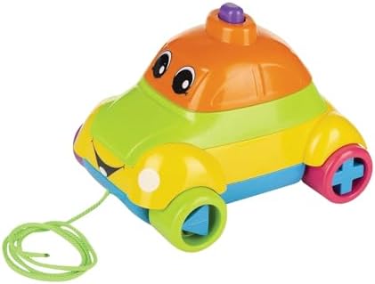 Giggles - Stack A Car, 2 in 1 Pull Along Toy, Walking, Shape Sorting, Pretend Play, 12 Months & Above, Infant and Preschool Toys, Multicolour - Image 2