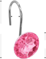Premium imported USA bathroom curtain glide rings package contents display.