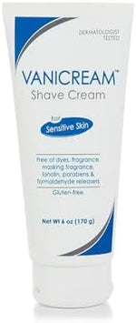 Vanicream Shave Cream texture and non-lathering formula display