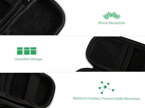 AGPTEK hard shell organizer pouch showing water-resistant nylon exterior fabric.