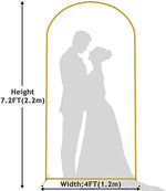 Wokceer square gold metal arch frame decorated with colorful balloon garlands for a party