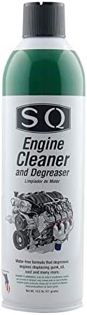 SQ industrial solvent and grime remover can showcasing compatibility with cars trucks and tractors.
