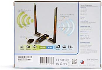 ALFA Network Kali Linux supported network adapter with detachable high gain antennas detached