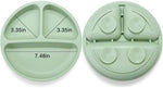 PandaEar toddler suction plate showing three separate food compartments