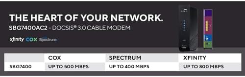 Full product packaging view for the authentic USA sourced ARRIS SURFboard cable modem system.