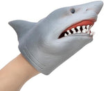 Schylling Shark Hand Puppet displayed on a plain background showing size.