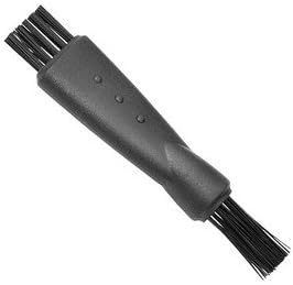 Close up of double sided electric shaver brush bristles