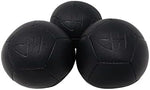 Embossed JH logo detailing on a single panel of the professional millet filled juggling ball.