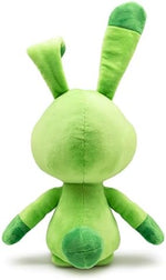 Side profile of authentic Poppy Playtime 14 inch green rabbit plush
