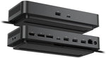 Dell Pro Smart Dock SD25 rear view displaying multiple display outputs and USB ports.