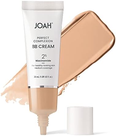 JOAH Perfect Complexion BB Cream with Hyaluronic Acid and Niaciminade, Korean Makeup with Medium Buildable Coverage, Evens Skin Tone, Lightweight, Semi Matte Finish, Tan with Neutral Undertones (Light with Cool Undertones) - Image 1