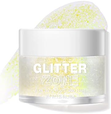 Prreal BestLand Holographic Body Glitter Gel front view container showcasing the 04 Frosty Azure shade.
