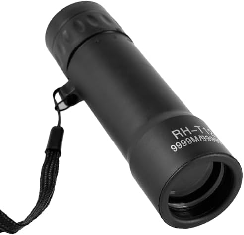 AWSX 10x25 compact handheld pocket scope displayed from a side perspective highlighting the ergonomic comfortable non slip grip.