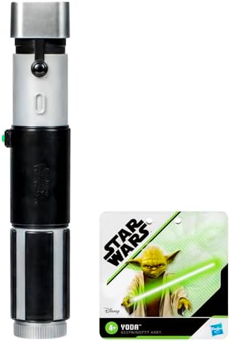 Star Wars Master Yoda lightsaber green blade extended